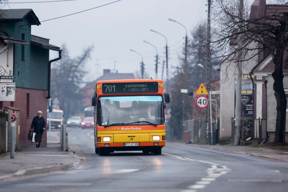 Zmiana tras linii nr 614 i 701 (w kierunku pętli Górczyn)