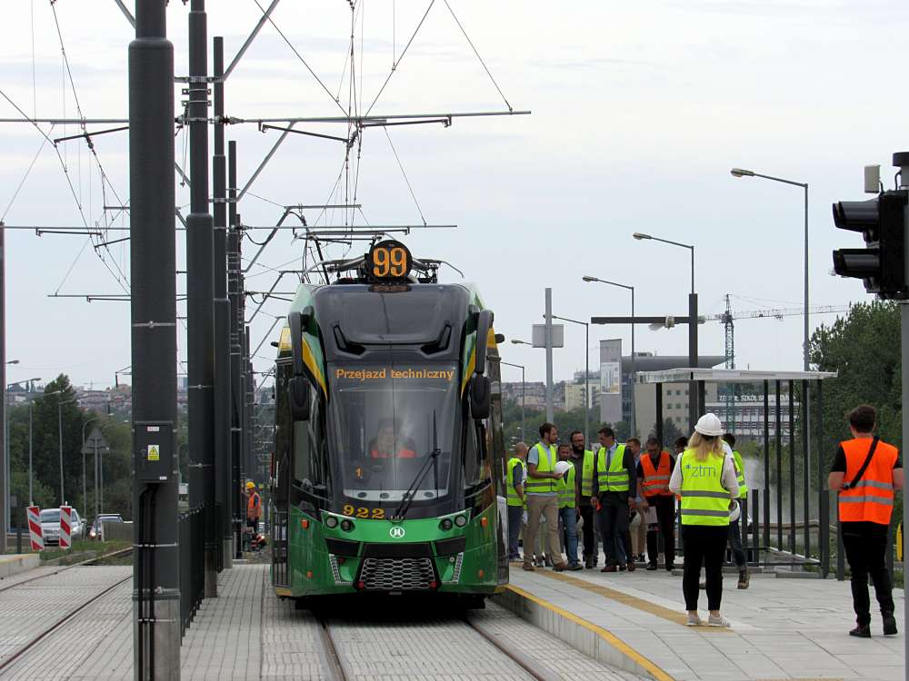 Przejazdy techniczne tramwajów na Górnym Tarasie Rataj