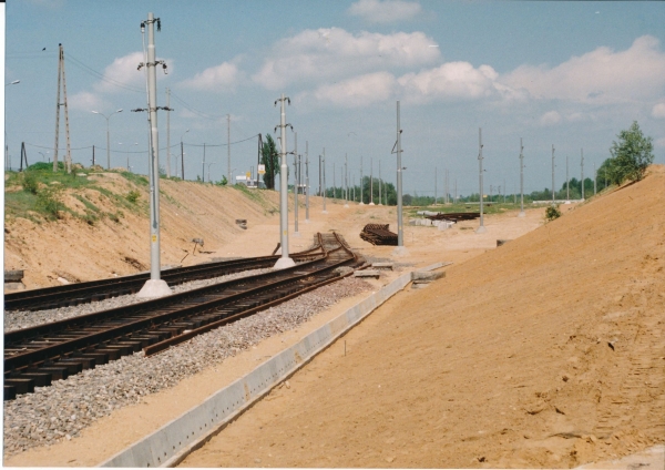 Budowa PST petla os. Sobieskiego fot. Marek Malczewski 1996 r