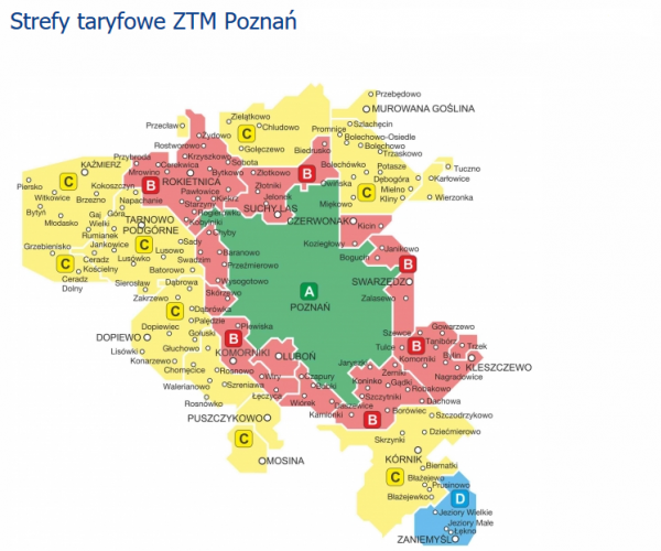 strefy taryfowe ZTM2