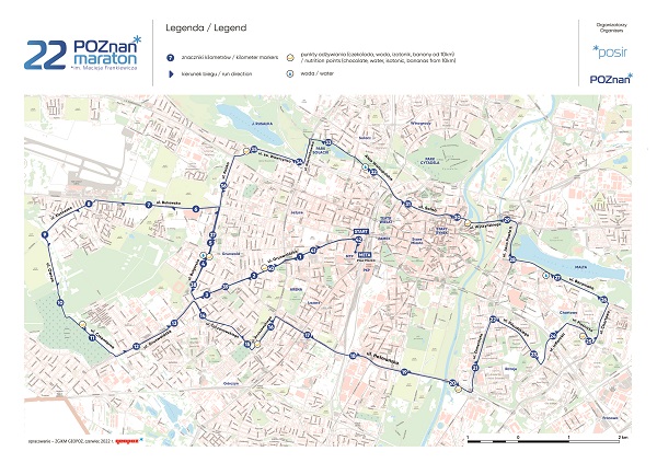 trasa 22. Poznan Maratonu