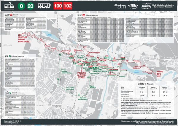 Mapa linii turystycznych